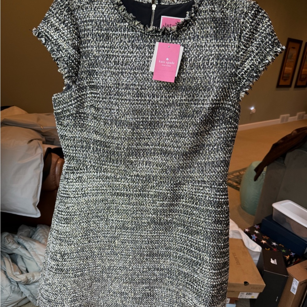 Kate Spade Monochrome Tweed Dress